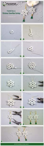 2-PandaHall-Ideas-on-Christmas-Snowflake-Earrings